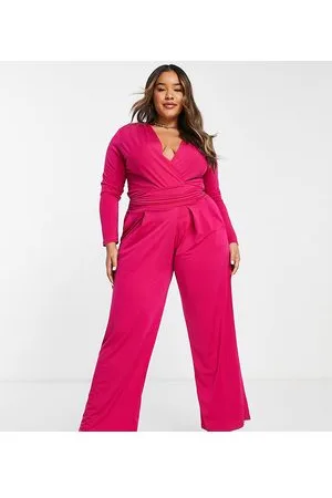 John Zack Summer Bright - Tuta jumpsuit extra larga fucsia