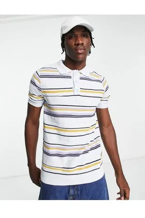 Topman Polo in maglia testurizzata con bottoni