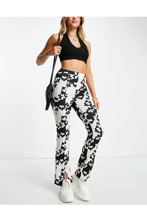ASOS Pantaloni skinny bianchi e neri a fiori stile anni 