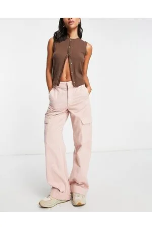 River Island Pantaloni cargo a vita medio alta
