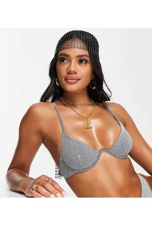 South Beach Mix and Match - Top bikini con ferretto vistoso metallizzato