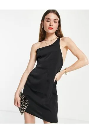 Lola May Vestito corto in raso con spallina doppia sul retro