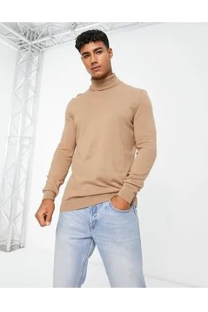 New Look Maglione con collo alto slim cammello