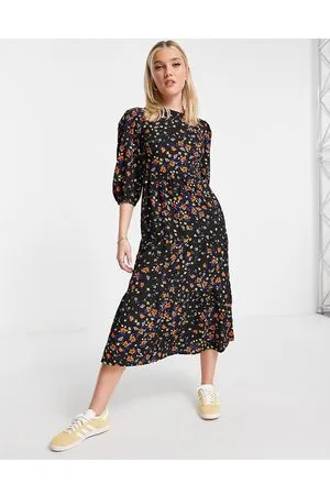 Influence Vestito midi a fasce con stampa a fiori