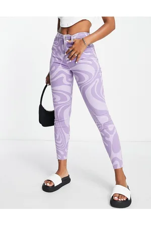 River Island Jeans skinny a vita alta con stampa astratta