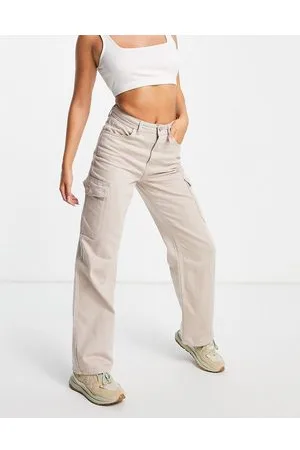 New Look Jeans color pietra con tasche cargo