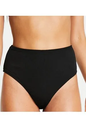 Missguided Slip bikini a vita alta neri