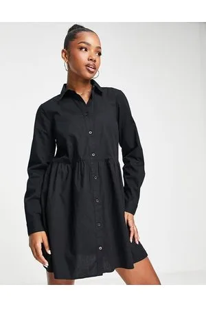 ASOS Vestito camicia grembiule corto in cotone
