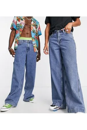 COLLUSION X018 - Y2K - Jeans unisex a fondo ampio stile skater medio