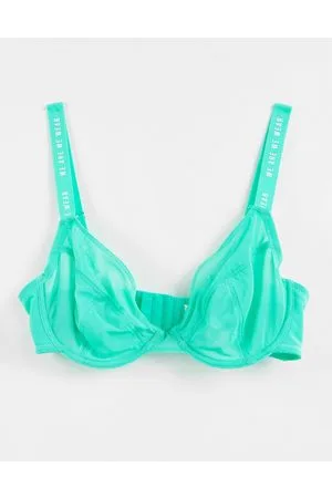 We Are We Wear Coppe Grandi - Reggiseno con scollo profondo in rete - MGREEN