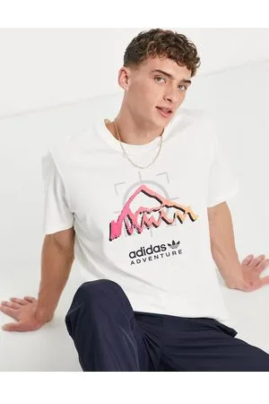 adidas Adventure - T-shirt sporco con scritta stampata sul retro