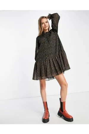 Whistles Vestito corto con stampa di foglie riley degradé