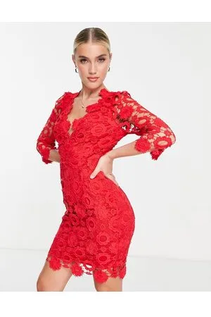 Love Triangle Vestito corto aderente in pizzo