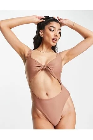 Brave Soul Costume da bagno con cut-out e scollo rotondo