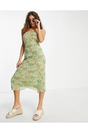 Emory Park Vestito midi a fiori allacciato al collo