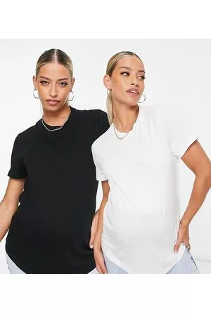 ASOS ASOS DESIGN Maternity - Ultimate - Confezione risparmio da 2 T-shirt girocollo in misto cotone