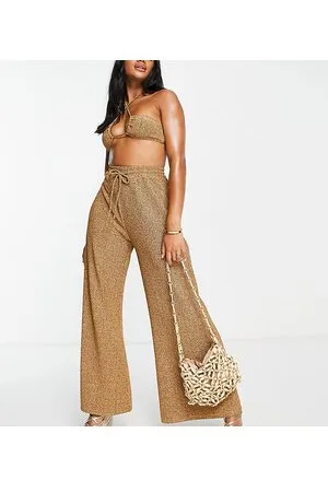 South Beach Pantaloni da spiaggia oversize metallizzato