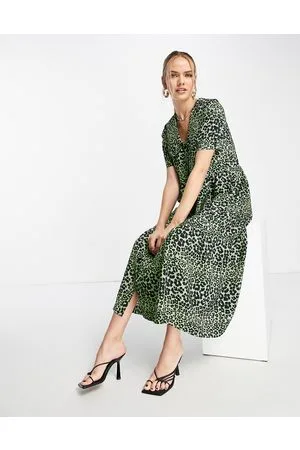 Whistles Vestito da giorno midi con stampa leopardata tono su tono