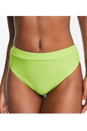Missguided Mix and Match - Slip bikini a vita alta verdi