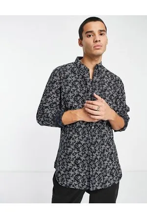 French Connection Camicia nera a fiori
