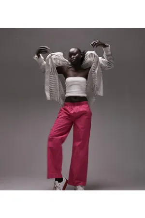 Topshop Pantaloni casual cargo a vita bassa con vita risvoltata vivo