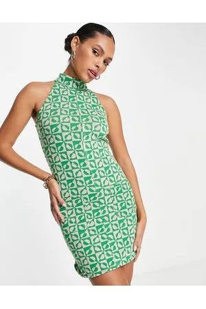 River Island Vestito corto a trapezio in jacquard