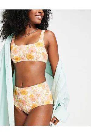 & OTHER STORIES Slip bikini a vita alta con stampa a fiori anni 