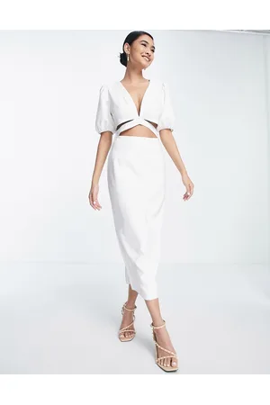 ASOS Vestito longuette midi con cut-out
