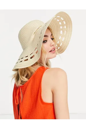 French Connection Cappello a falda larga in paglia colore