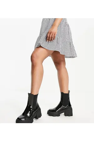 ASOS Reality - Stivali Chelsea con tacco medio e suola spessa neri a pianta larga