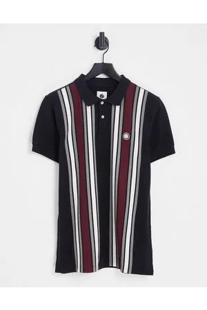 Pretty Green Marriot - Polo nera a righe