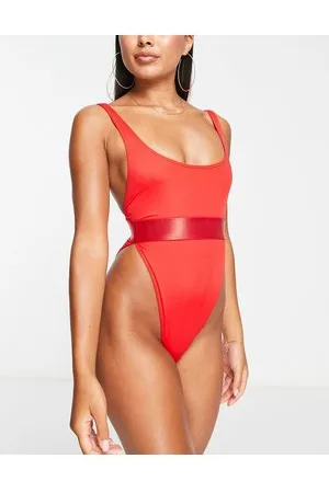 ASOS Costume da bagno elasticizzato sgambato - RED