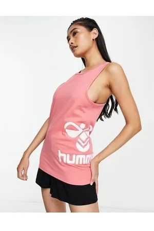 Hummel Top senza maniche classico con logo, colore deserto