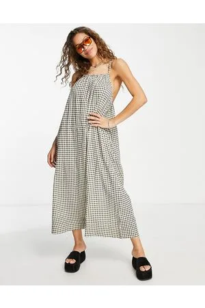 Emory Park Vestito grembiule lungo a quadri