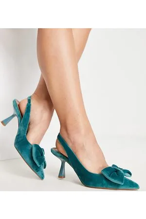 ASOS Wide Fit - Scarlett - Scarpe con tacco medio con fiocco a pianta larga
