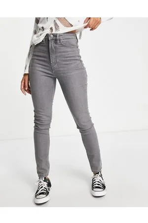 Wåven Jeans modellanti a vita alta grigi