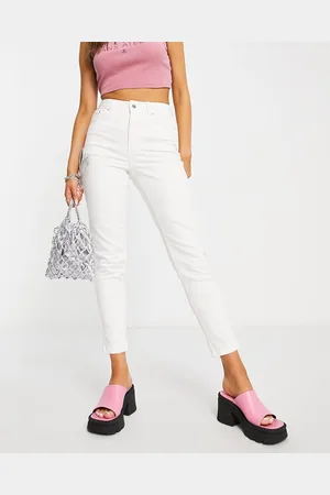 Topshop Mom jeans premium bianchi