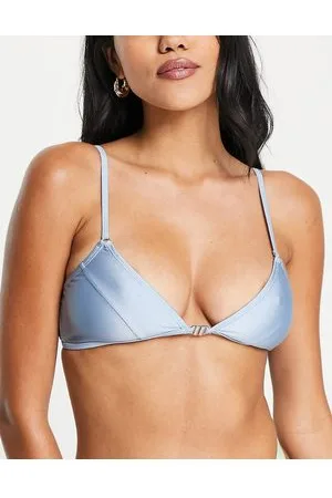 Topshop Top bikini a triangolo con gancetto sul davanti