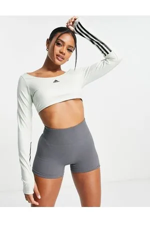 adidas Adidas - Training Hyperglam - Crop top a maniche lunghe con sostegno leggero