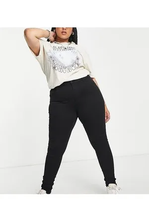 ONLY Augusta - Jeans skinny a vita alta neri