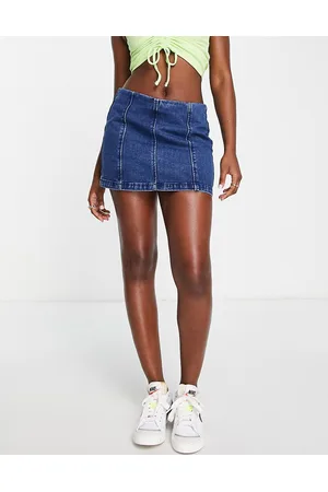 New Look Minigonna di jeans con dettaglio di cuciture