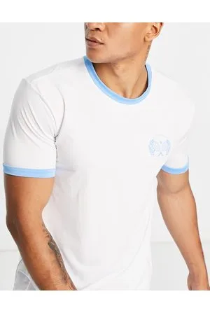 South Beach T-shirt bianca con logo stile tennis