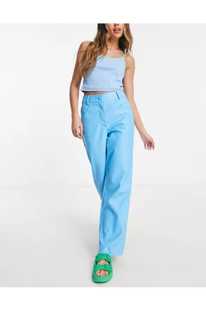 Miss Selfridge Pantaloni dad in pelle sintetica