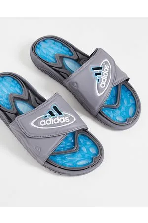 adidas Reptossage - Sliders grigie e celeste