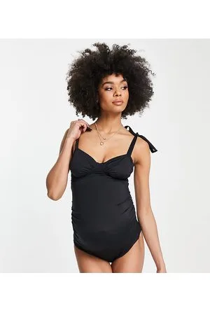 ASOS ASOS DESIGN Maternity - Costume da bagno allacciato sulle spalle con coppe arricciate