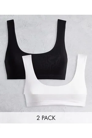 Weekday Elisa - Confezione da 2 reggiseni morbidi con scollo rotondo - MULTI