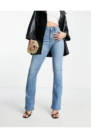 ASOS Jeans a zampa modellanti elasticizzati azzurri