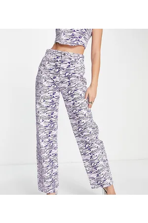 AsYou Jeans dad viola con stampa zebrata in coordinato