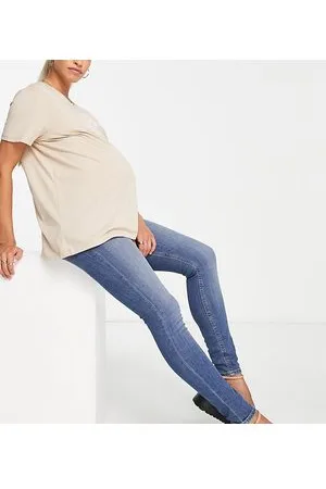 ASOS ASOS DESIGN Maternity - Ultimate - Jeans skinny medio autentico con fascia sotto il pancione