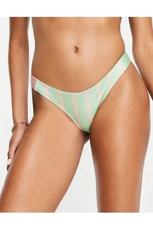 Topshop Slip bikini sgambati a righe color block